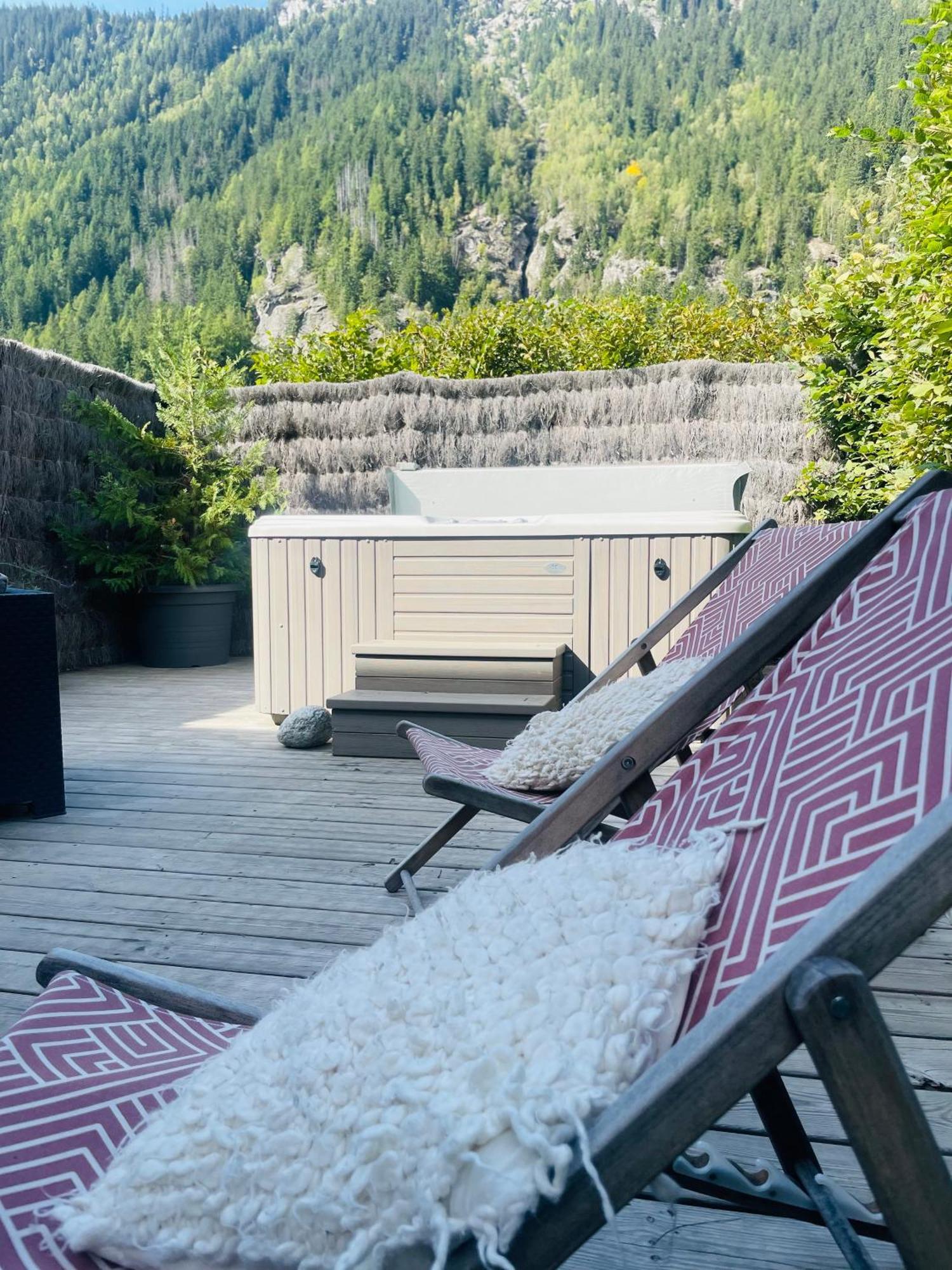 Chalet Le Petit Nicolas, Jacuzzi, Vue Mont Blanc Chamonix Buitenkant foto